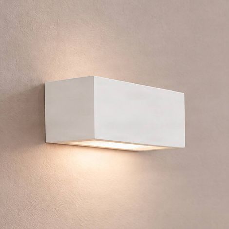 Lindby Lámpara de pared 'Tjada' en Blanco Cerámica, Arcilla, Yeso