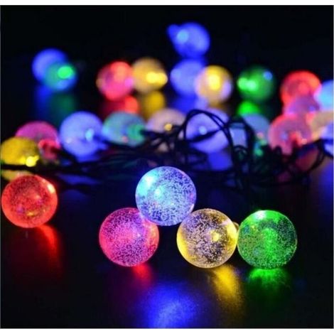 Guirlandes lumineuses d\'extérieur 30 LED Polychrome Solaire Etanche Waterproof Lampe Solaire Extérieure Maison,Mariage