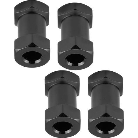 Adaptateur métallique 12mm pour essieu RC, compatible crawler AX10 SCX10 D90 CC01 F350, couleur noire 20mm - 4 pièces