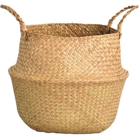 Panier en osier de jonc de mer, panier en osier, pot de fleurs, panier pliable, panier à linge sale BG (1/5)