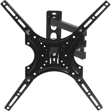 Support mural TV pour la plupart des téléviseurs de 14 à 55 pouces, support de mouvement complet, pivotant et inclinable, VESA maximum 400x400mm jusqu'à 48,5lb (1/5)
