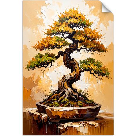 Selbstklebendes Poster – Wandsticker Bonsai-Baum 40x60 cm