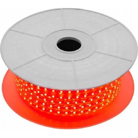 TrAdE Shop Traesio - Strisce Led Gommate Smd 2835 A 220v Da 5mm Bobina Stripled 100mt 2835-120 Colore - -Rosso -