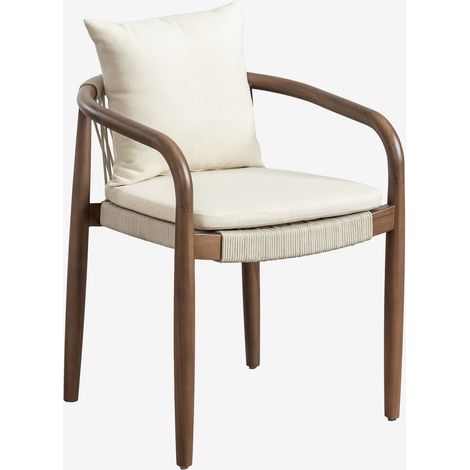 Set di 4 sedie da giardino con braccioli in acacia Giulia SKLUM