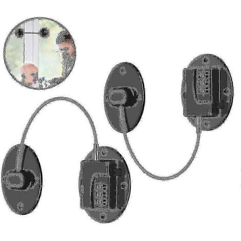 Lot de 2 verrous de réfrigérateur 25-26 - Verrou à combinaison robuste pour réfrigérateur - AH-2025-ss (1/5)