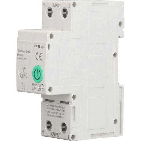 Disjoncteur différentiel intelligent avec télécommande, disjoncteur de surveillance électrique sensible 63 A 2P