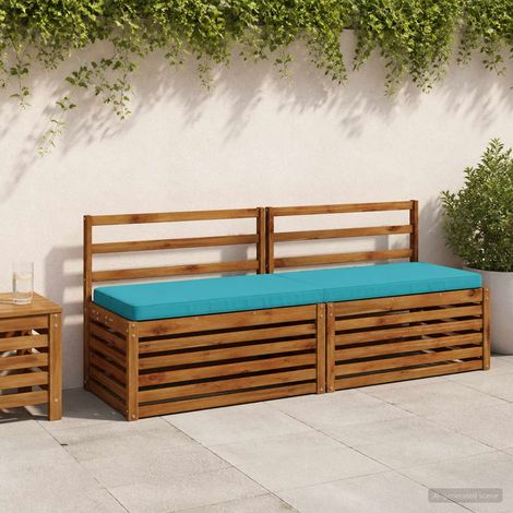 vidaXL Cojines para banco de 2 piezas VUGHT 2 uds. 100% Poliéster (1/5)