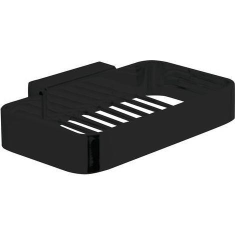 Inda - Panier de rangement L.15 H.3 cm Lea noir mat (1/2)