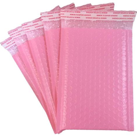 ZHIJIA PREMIUM lot 20 saches bulles rose 10.2x15.2 cm étanches autocollants antichoc expédition protection colis (1/5)