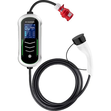 Chargeur EV, Portable, Étanche, 11KW 16A 5M, TYPE2 (1/2)
