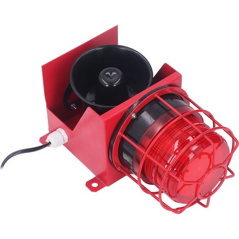Alarme sonore et lumineuse industrielle, klaxon de sirène haute puissance 115db, sécurité sonore et visuelle, Installation murale, prise ue 220V (1/5)
