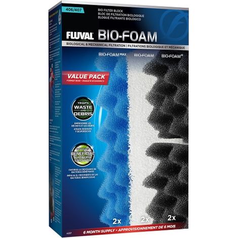 Fluval 407 bio-foam pacchetto 6 mesi