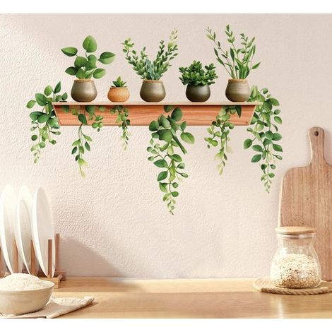 Vinilo decorativo de pared con plantas verdes - 30 x 90 cm - Verde 3 (1/5)