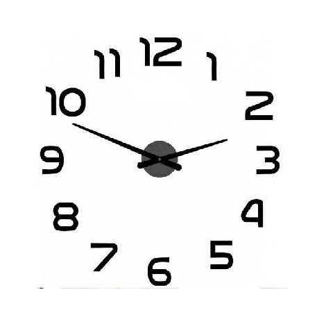 Kleine Klebe-Wanduhr ZH002 - schwarz