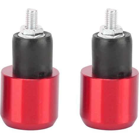 Bouchon d'équilibre de poids d'extrémité de guidon rond de moto universel 18-22mm, 2 pièces (rouge rose) (1/5)