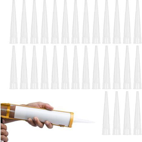30-Piece Cartridge Nozzle Set, Cartridge Nozzle Tips, Cartridge Nozzles, Caulking Gun Nozzles, Nozzle Applicators for Adhesive Sealants and Caulking Guns (1/5)