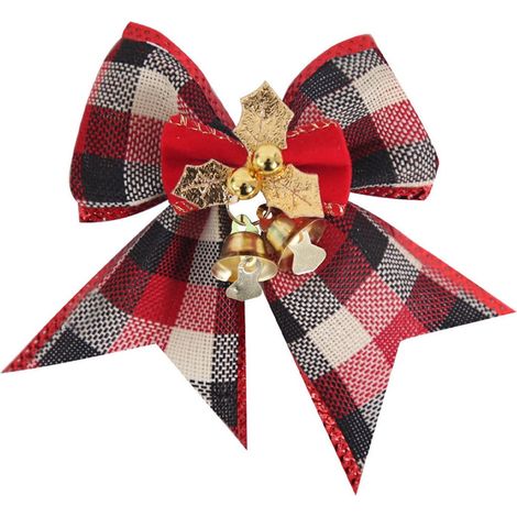 Ribbon - Pendeloque Décorative Noël - Pour Arbre De Noël Porte Cheminée Escalier - 8,5 x 8 x 0,5 cm - 1 Pièce (1/5)