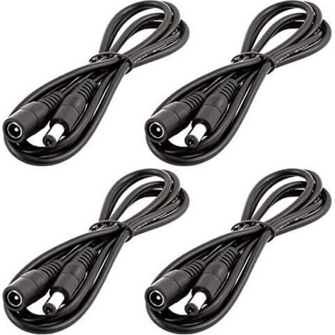 Stück 1 m DC 12V Verlängerungskabel, DC-Stecker 5,5 mm x 2,1 mm, DC 0-36V Stromkabel, Stecker/Buchse, Verlängerungskabel für Automonitor, Überwachungskamera, LED-Streifen, Schwarz (1/5)