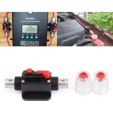 Disjoncteur automatique 60A, Protection de voiture 12V - 24V DC avec fusible, interrupteur manuel de réinitialisation (1/5)