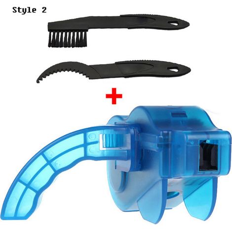 Nettoyant pour chaîne de vélo Nettoyer facilement les pièces de vélo Brosse de nettoyage Outil de nettoyage Ensemble sans eau (Ensemble de 3) (1/5)