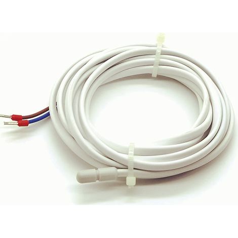 Sonde de température externe NTC pour chauffage au sol 5m câble blanc