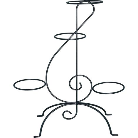 Porte plantes clé de sol anthracite ht 80 pour pot 20 cm (1/3)