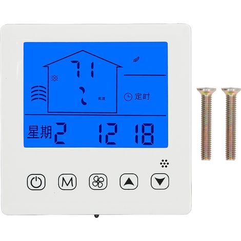 Panneau de commande de climatisation avec écran tactile, détecteur de température et humidité, pour maison 180-260V (1/5)