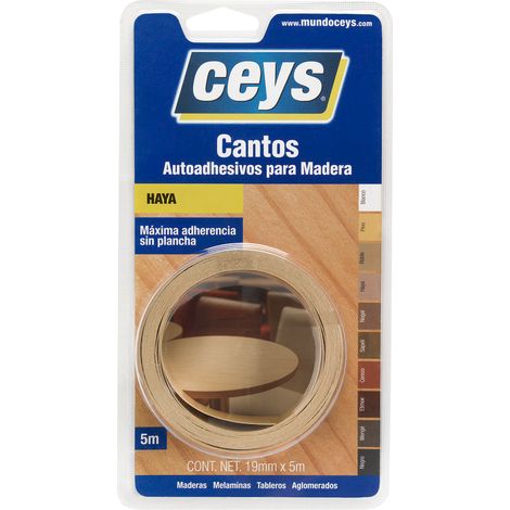 Cinta Autoadhesiva CEYS Canto 5 Metros x 19mm Bl. Haya 851202