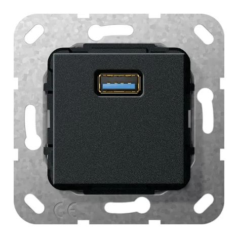 Gira USB 3.0 A K-Peitsche Einsatz Schwarz m [568310], 5683 10
