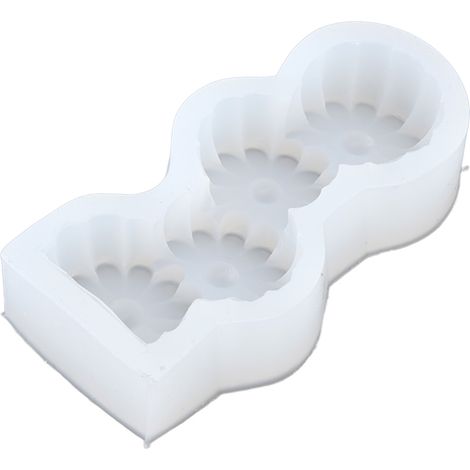 Moule à bougies en silicone facile à démouler, en silicone de qualité alimentaire, pour la création de gâteaux au chocolat et autres loisirs créatifs, décoration intérieure, motif marguerite (1/5)