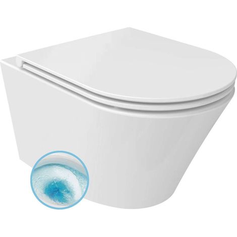 Sapho Paco - WC suspendu, Vortex Rimless, blanc PZ1012V (1/5)