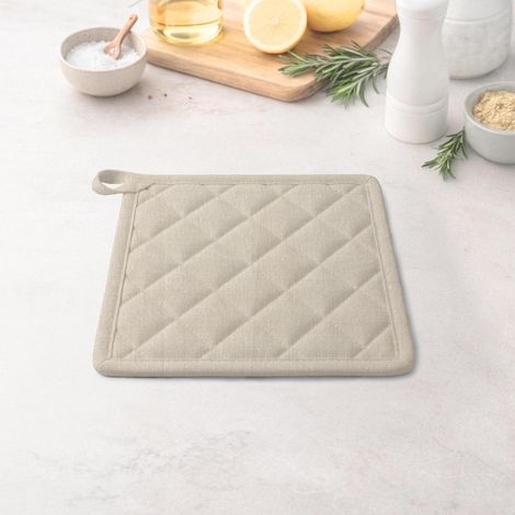 Manique en coton 20x20 cm CHAMBRAY lin, par Soleil d'Ocre
