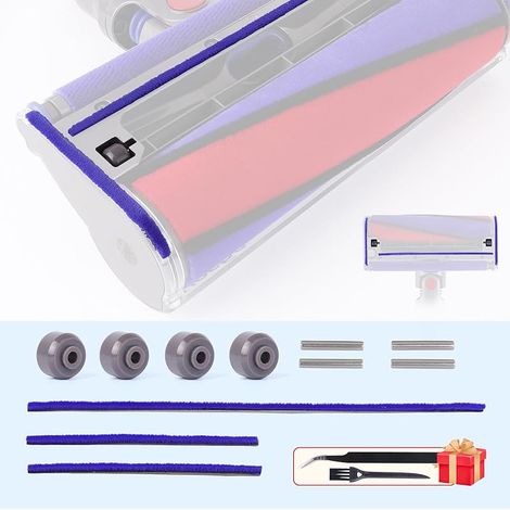 Soleplate Roue + essieux + bandes de feutre de rechange pour Dyson V6 V7 V8 V10 V11 Tête de nettoyage souple pour roue avant (1/5)