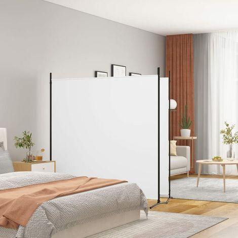 Paravent Cloison de séparation 2 panneaux, Pour Jardin, Balcon, Terrasse Blanc 348x180 cm Tissu OIB9024E (1/5)