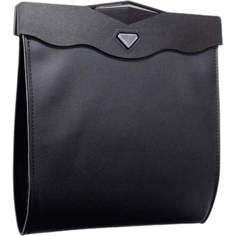 Poubelle de voiture étanche avec sacs poubelle à adsorption magnétique et lumière LED, adaptée au siège arrière de la voiture (1/5)