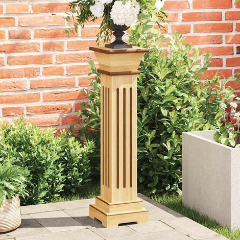 Support pilier carré à plantes Bois clair 17x17x66 cm MDF (1/5)
