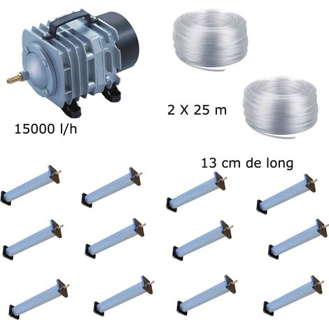 Set aération bassin de jardin 12 diffuseurs 13 cm de 25000 à 30000 litres (1/5)