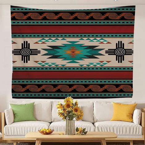 Tapisseries tendance, tapisserie au design élégant pour la chambre, fond esthétique pour couvre-lit ou rideau de plage 100x75cm (1/5)