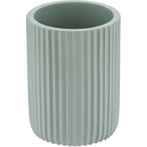 Bicchiere rotondo in poliresina - verde eucalipto - Tendance (1/2)