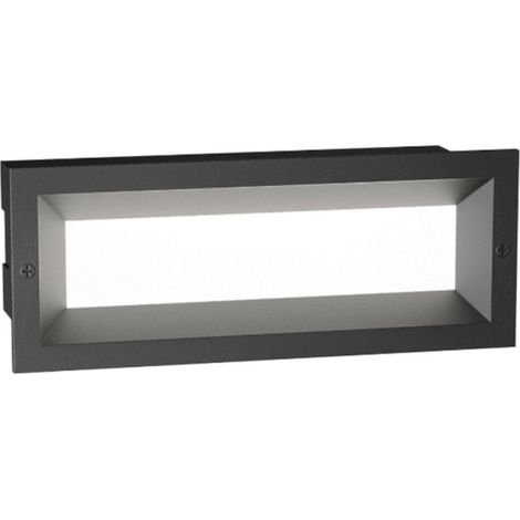 Segnapasso incasso gea led ges1191 led ip65 alluminio moderna lampada parete, tonalità luce 3000°k (luce calda)