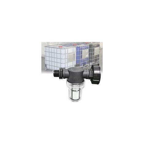 Robinet Raccord Cuve 1000 L, Articulation de Tuyau de Jardin pour Collecteurs d'eau de Pluie avec Fonction de Filtre,S60x6 Adaptateur De Réservoir d'eau IBC (3/4'' Fil extérieur) (1/5)