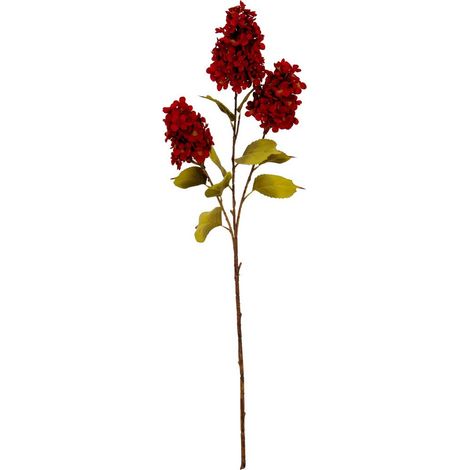 Dark Red Spear Hydrangea Spray Artificial Flower - Plastic - H97 cm - Red