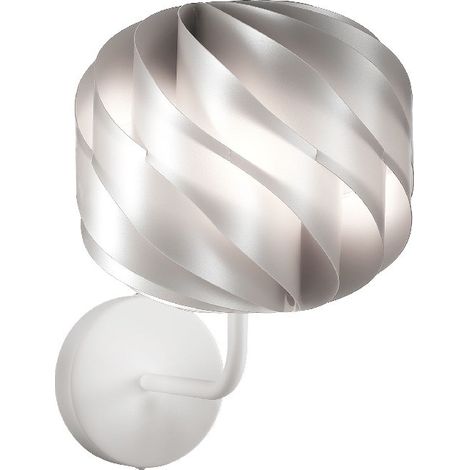 Silberne Wandlampe aus Metall Cm. 25 x 28 x 34 Std (1/2)