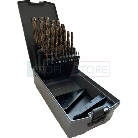 IDG Spiralbohrer-Satz 25-tlg. HSS-Co DIN 338 geschliffen in Rose box,1-13 mm (1/2)