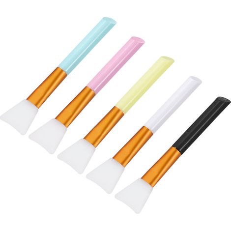 Paquet 5 Silicone Epoxy Pinceaux Rose/Bleu/Blanc/Jaune/Noir (1/5)