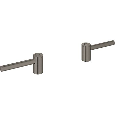 GROHE Hebelgriffe Atrio 18027_3, 1 Paar, hard graphite gebürstet (1/2)