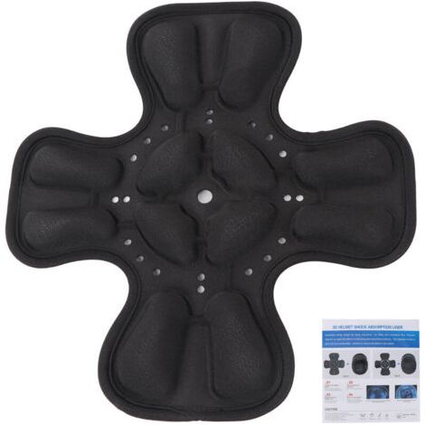 QORVA- Ensemble de rembourrage universel pour casque, protection de la tête à 360°, absorption des chocs par coussins d'air 3D