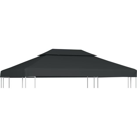 vidaXL Copertura Superiore per Gazebo a 2 Strati 310g/m²4x3m Antracite