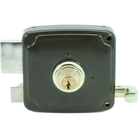 ILARGI cerradura 1125a-100 he izquierda b/red. , Cerradura de sobreponer Serie 1000 Ref:1125A con picaporteTamaño 100mmCilindro redondo accionado por ambos ladosTirador