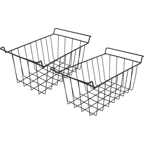Tbest organisateur de rangement en fil de congélateur Panier de rangement en electromenager froid L 45 cm X L 24,5 cm X H 20 cm (1/5)